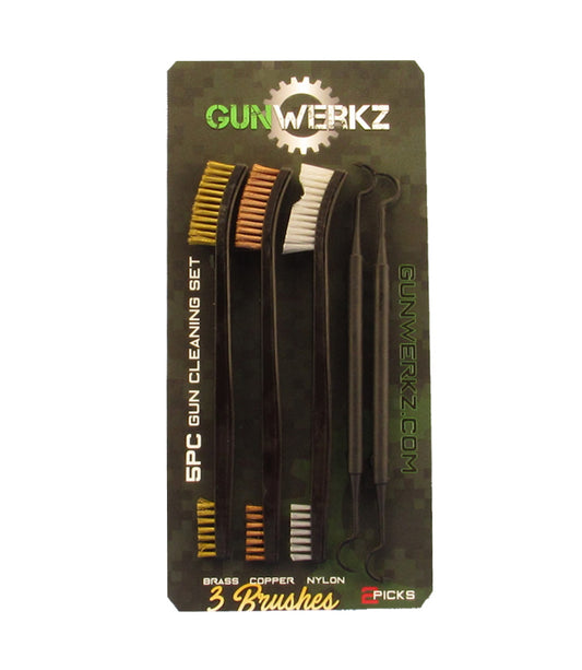 5 Piece Gun Cleaning Brush and Pick Set