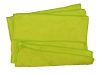 view of green Gun Werkz professional quality micro fiber towels on a white background